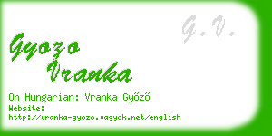 gyozo vranka business card